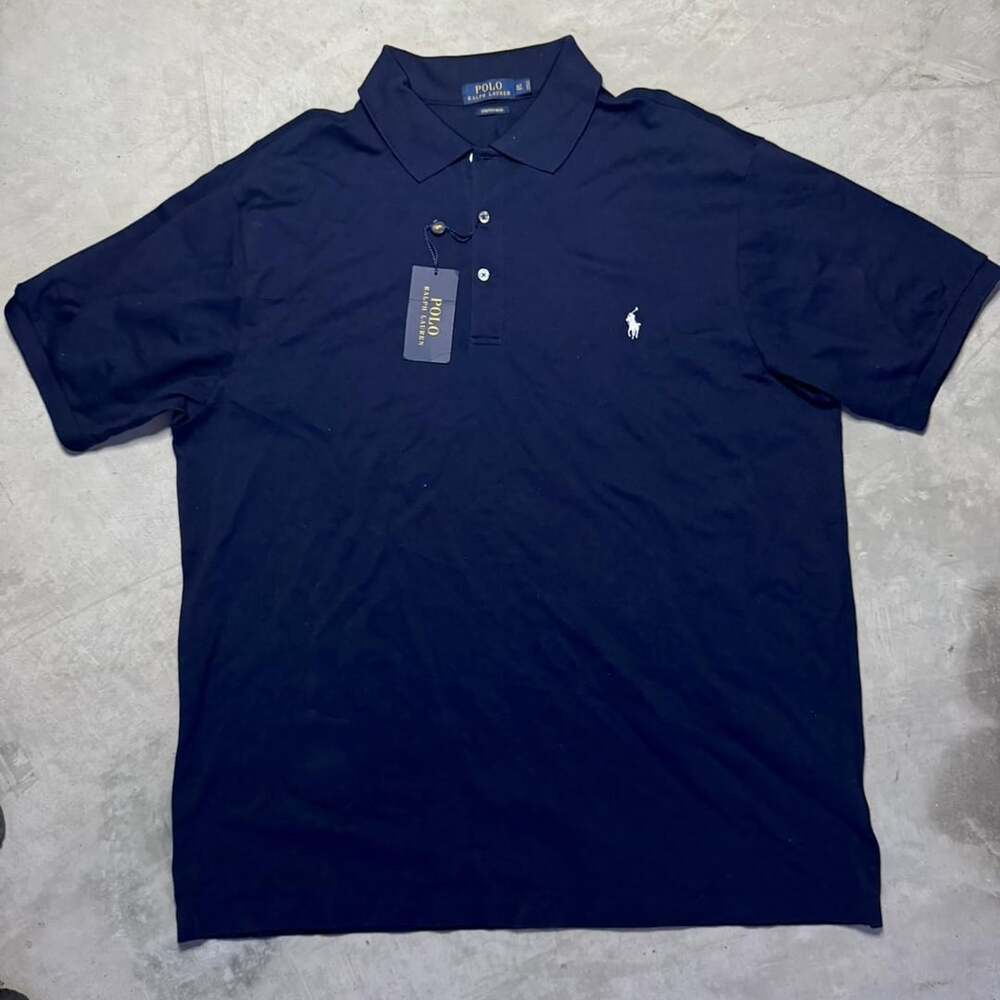 Polo Ralph Lauren Stretch Mesh Polo Size XLT Navy Blue New with Tags
